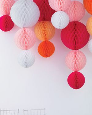 pom pom tissue balls - decorating with stripes polka dots and pom poms - myLusciousLife.com .jpg